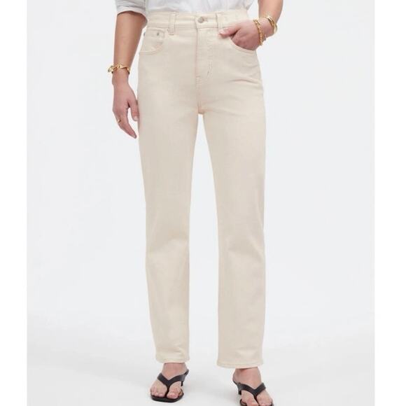 NWT Madewell Women's Natural 90's Straight Pant Sz 26 - Picture 1 of 9